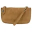Joy Accessories Faux Suede Mini Crossbody Wristlet Clutch in Wheat