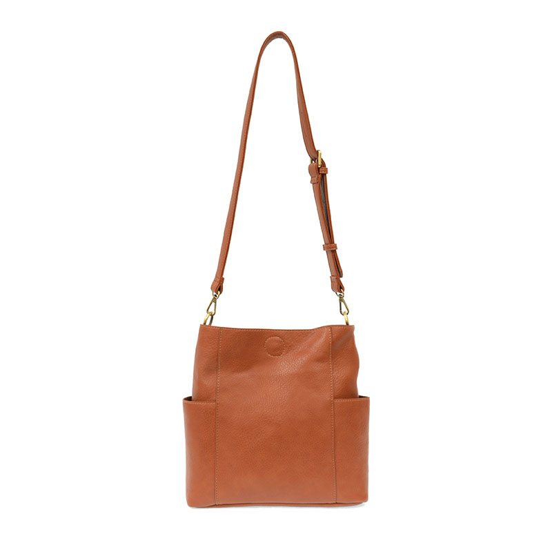 Joy Accessories Kayleigh Side Pocket Bucket Bag in Bourbon-2