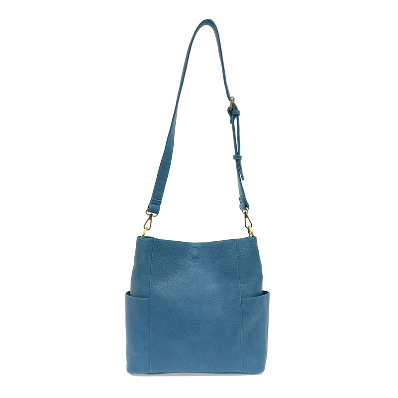 Joy Accessories Kayleigh Side Pocket Bucket Bag in Peacock-2