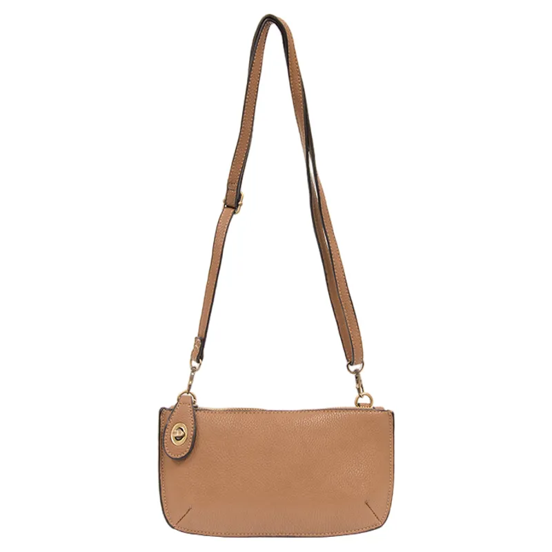 Joy Accessories Mini Crossbody Wristlet Clutch in Camel-1