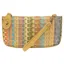 Joy Accessories Woven Stripe Straw Mini Wristlet in Neutral Multi
