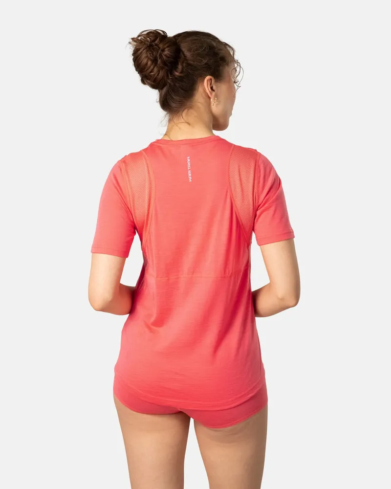 Kari Traa Women's Embla Wool Tee in Candy Coral-3