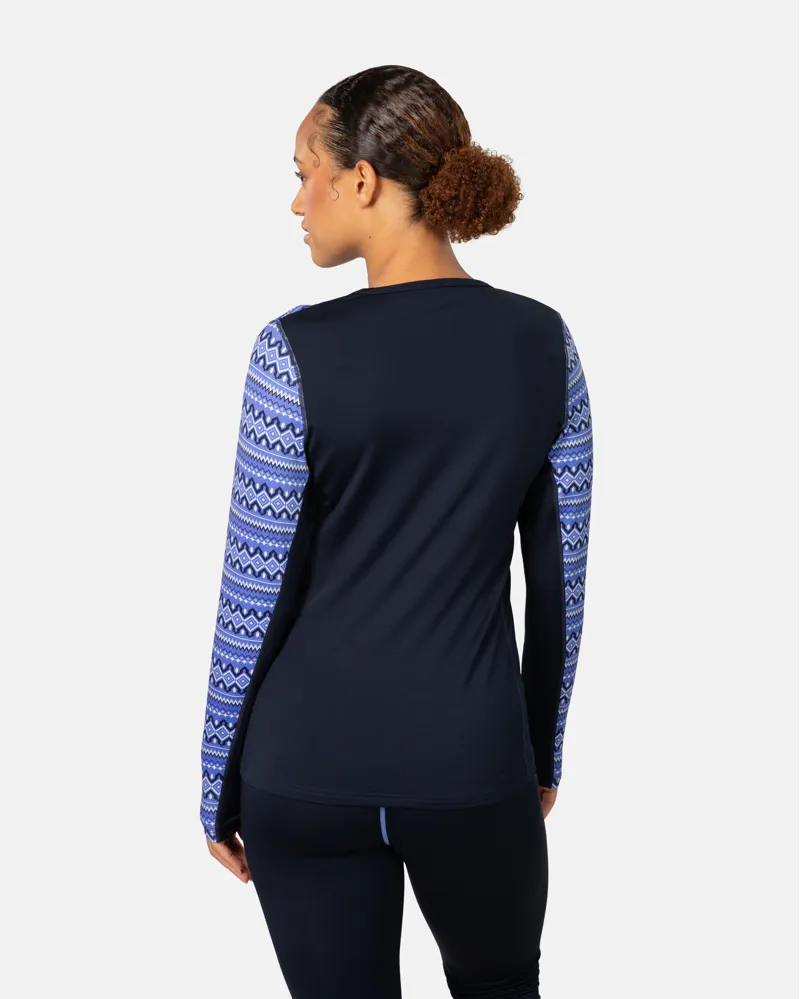 Kari Traa Lilja Long Sleeve Top in Dark Navy Blue-1