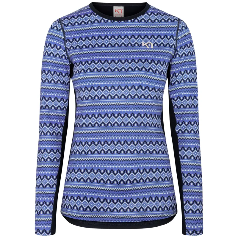 Kari Traa Lilja Long Sleeve Top in Dark Navy Blue-2