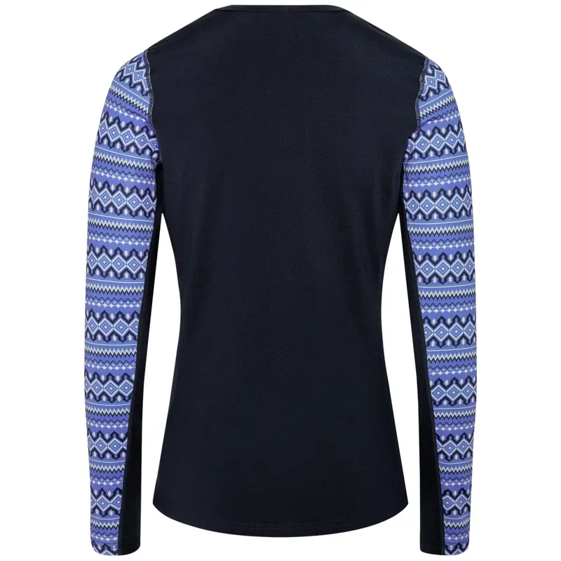 Kari Traa Lilja Long Sleeve Top in Dark Navy Blue-3