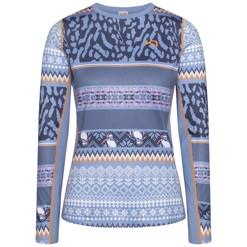 Kari Traa Women's Lilja Long Sleeve in Pastel Light Blue