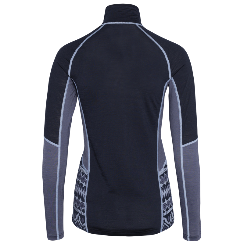 Kari Traa Women's Malia Half Zip Top in Dark Navy Blue-1
