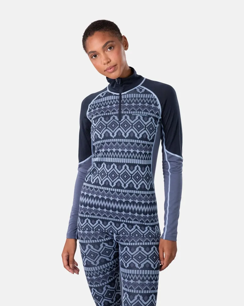 Kari Traa Women's Malia Half Zip Top in Dark Navy Blue-4