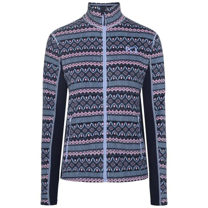 Kari Traa Women's Olga Full Zip Fleece Top in Dark Navy Blue