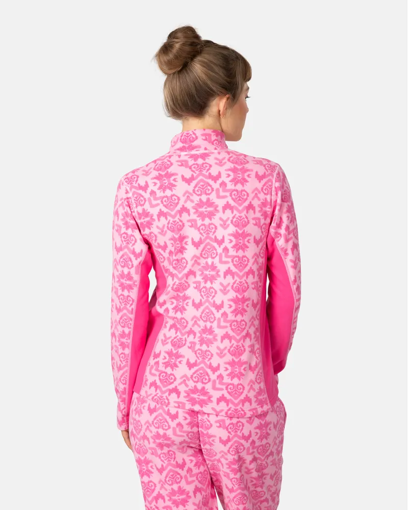 Kari Traa Women's Olga Full Zip Fleece Top in Sweet Pink-3