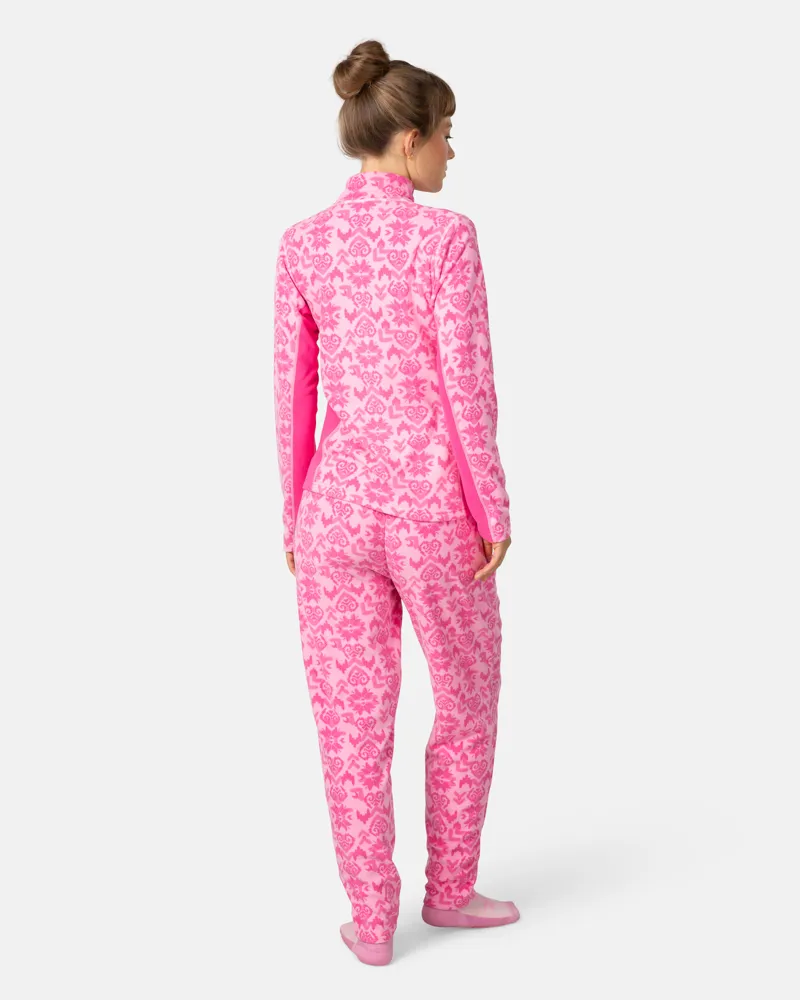 Kari Traa Women's Olga Full Zip Fleece Top in Sweet Pink-5