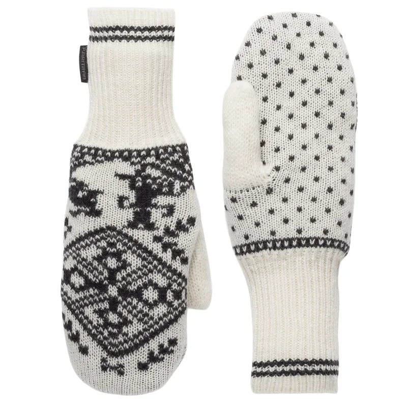 Kari Traa Saga Knit Mittens in Off White