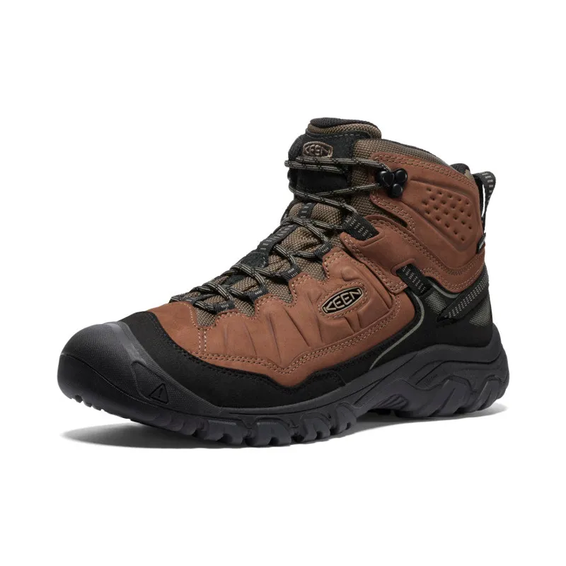 Keen Targhee IV Mid Waterproof Hiking Boot Wide in Bison/Black