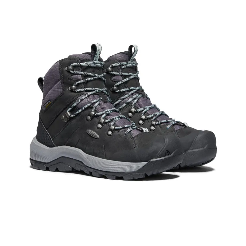 Keen Women's Revel IV Mid Polar Waterproof Boot in Black/Harbor Gray-1