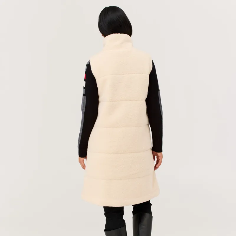 Krimson Klover  Women's Kira Fleece Vest Long in Natural-2