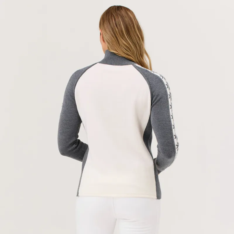 Krimson Klover Meribel Zip Neck Sweater in Grey-2