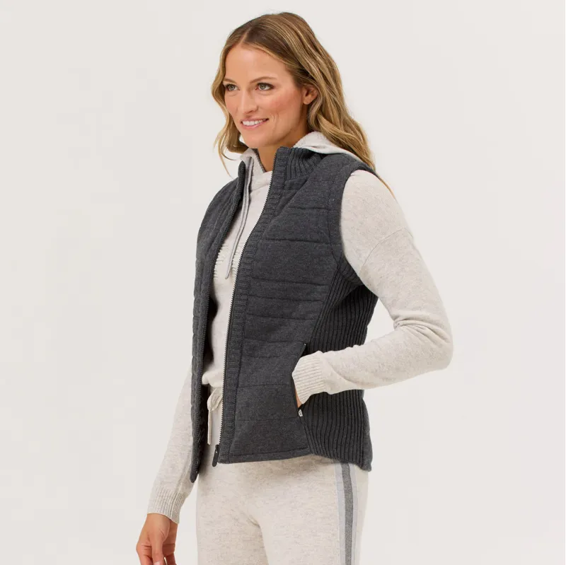 Krimson Klover Women's Neva Full Zip Vest in Grey-1