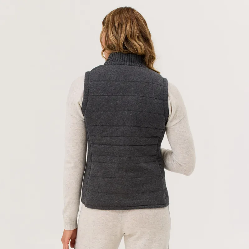 Krimson Klover Women's Neva Full Zip Vest in Grey-2