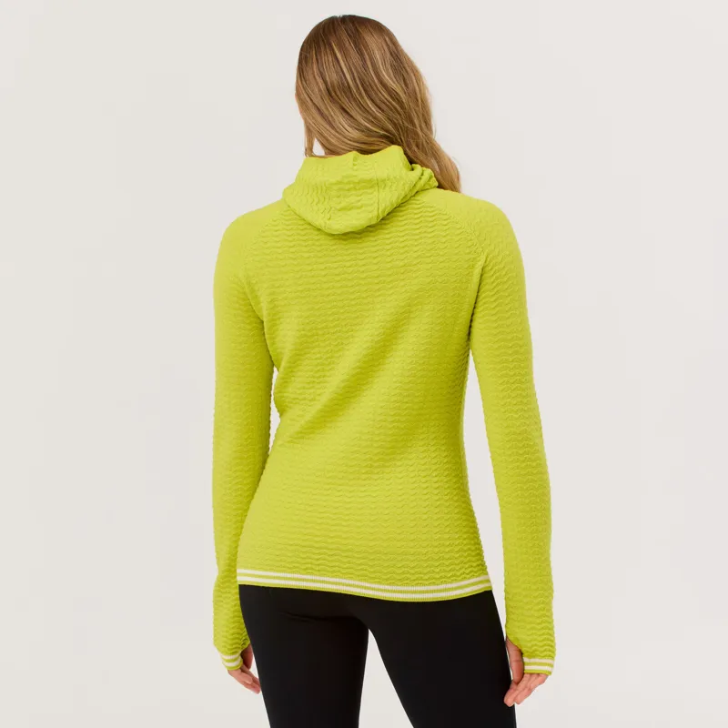 Krimson Klover Paulina 100% Merino Hoodie in Bright Chartreuse-2