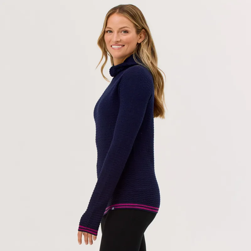 Krimson Klover Paulina 100% Merino Hoodie in Navy-1