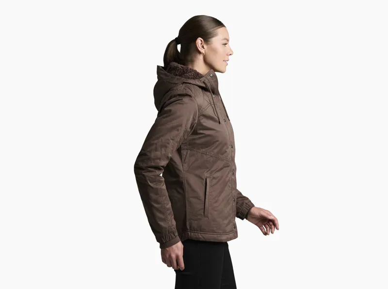 Kuhl Women's Celeste Lined Hoody in Coffee-1