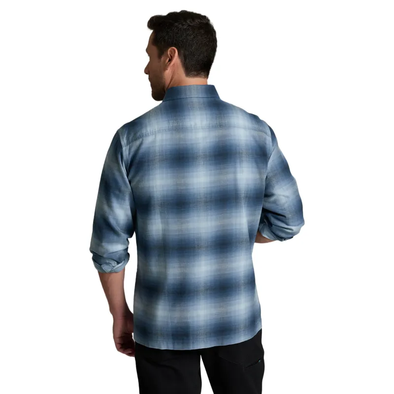 Kuhl Dillingr Flannel Long Sleeve Shirt in Faded Denim-2