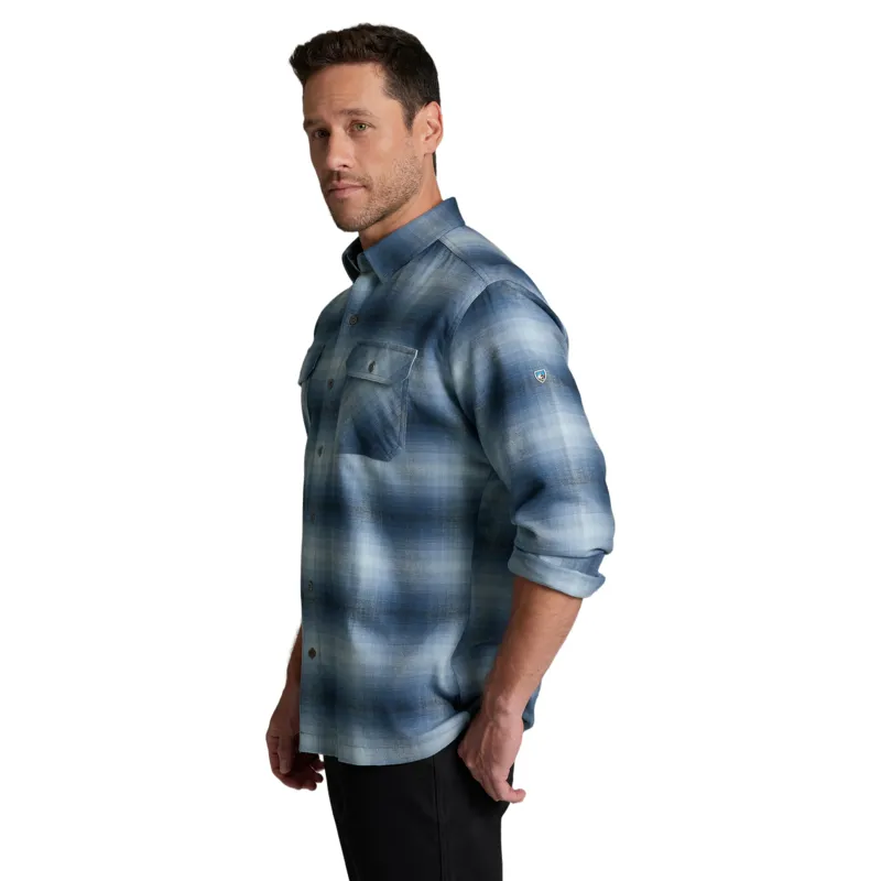 Kuhl Dillingr Flannel Long Sleeve Shirt in Faded Denim-1