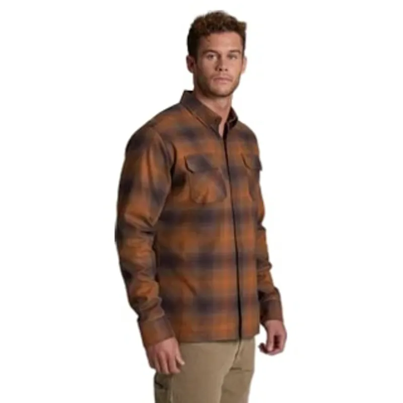Kuhl Dillingr Flannel Long Sleeve Shirt in Rusted Sun-1
