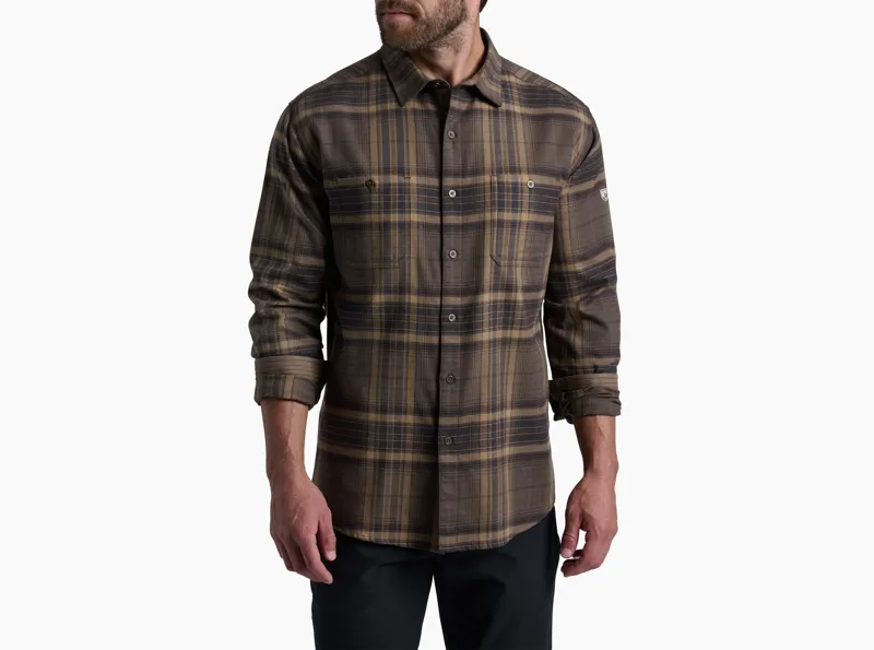 Kuhl Fugitive Flannel Long Sleeve in Roasted Barley