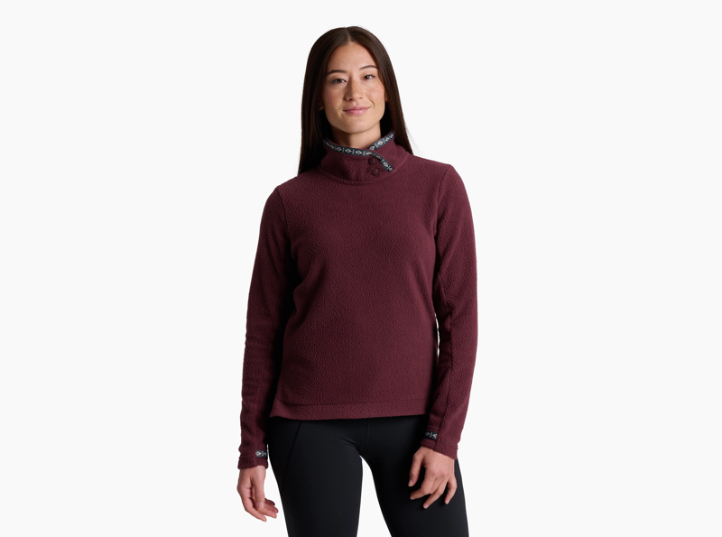 Kuhl Women's Hygge Snap Pullover in Raisin