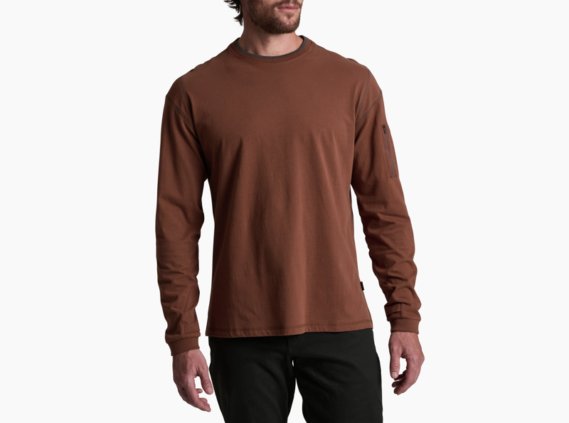 Kuhl Kommando Long Sleeve Crew Shirt in Rustic Brick