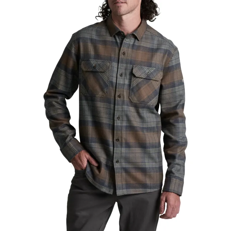 Kuhl Rydr Flannel Long Sleeve Shirt in Midnight Timber-1