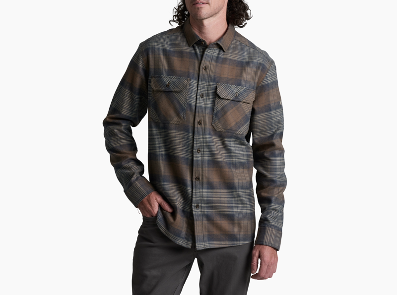 Kuhl Rydr Flannel Long Sleeve in Midnight Timber