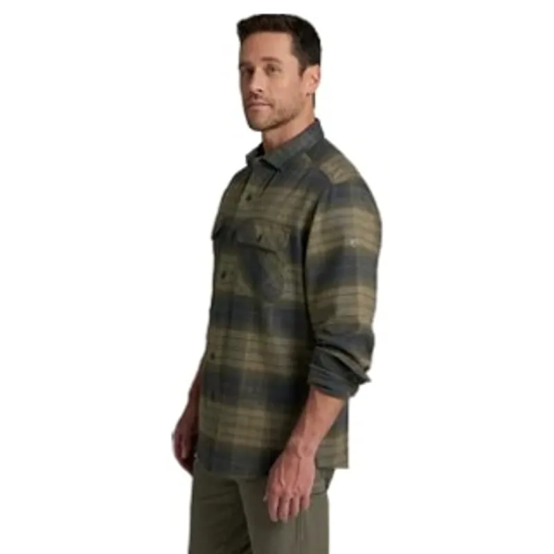 Kuhl Rydr Flannel Long Sleeve Shirt in Olive Night-1