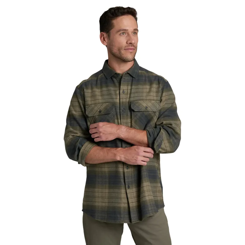 Kuhl Rydr Flannel Long Sleeve Shirt in Olive Night