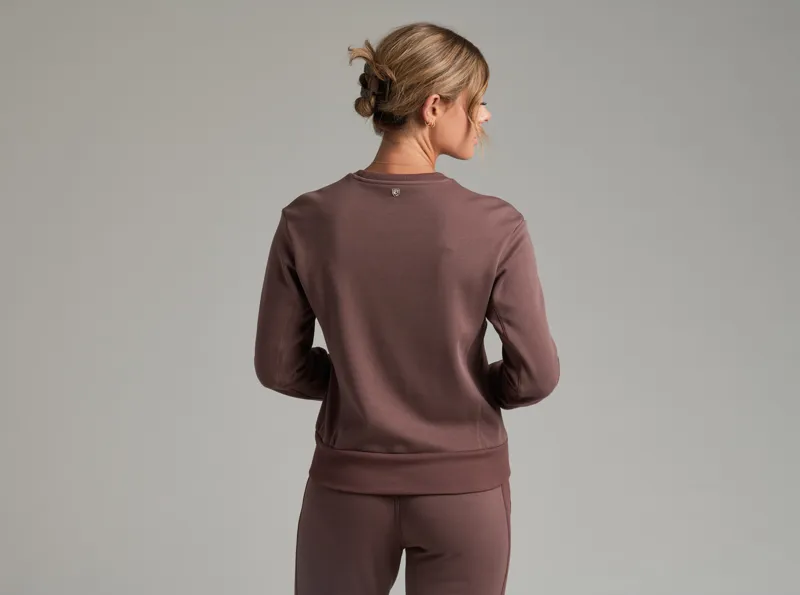 Kuhl Women's Kozy Crew Sweatshirt in Coffee-1