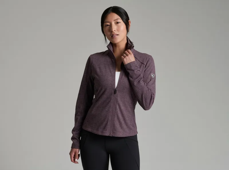 Kuhl Women's Reactiv Grid Full Zip in Winter Berry