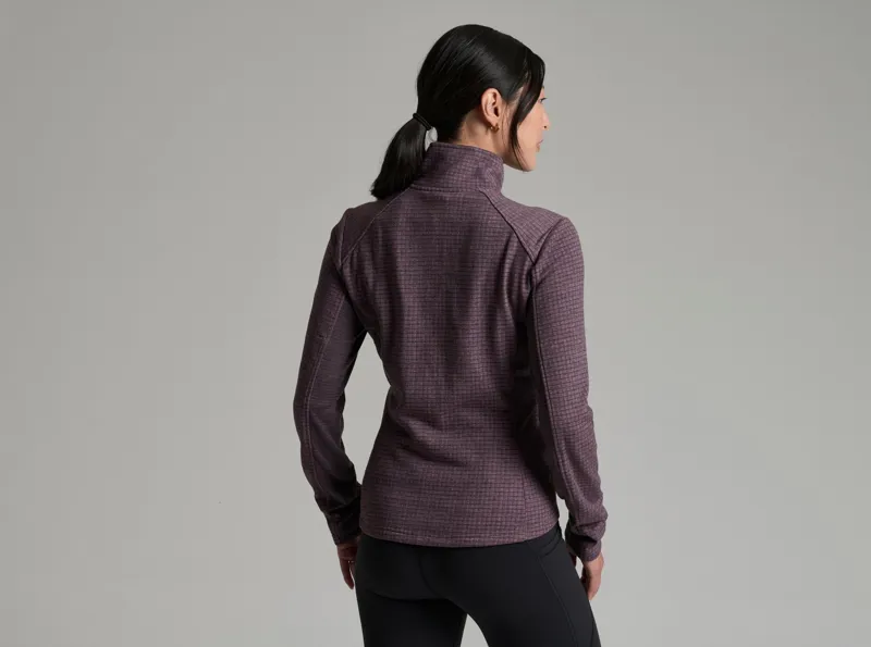 Kuhl Women's Reactiv Grid Full Zip in Winter Berry-2