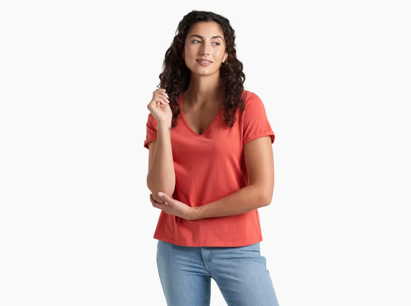 Kuhl Women's Vega Tee in Sunset Orange