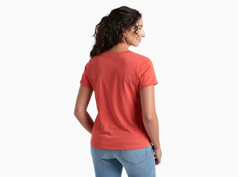 Kuhl Women's Vega Tee in Sunset Orange-1