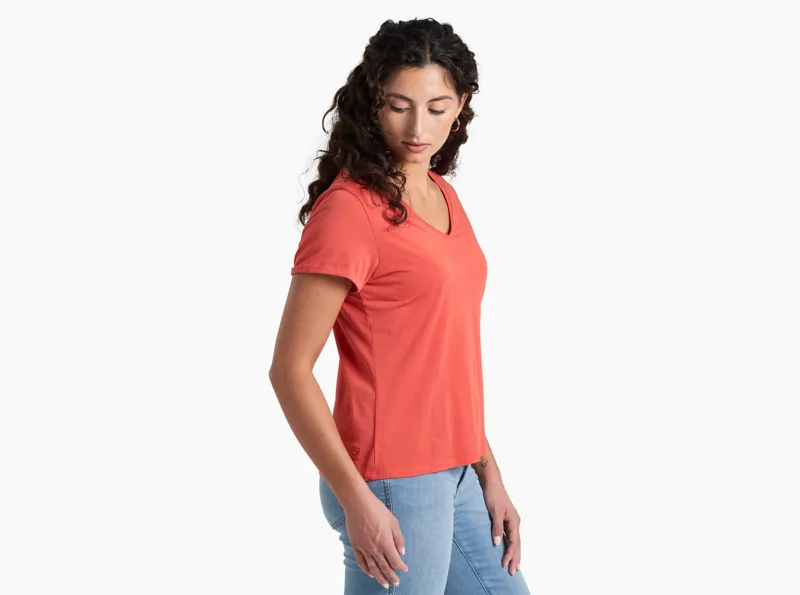 Kuhl Women's Vega Tee in Sunset Orange-2