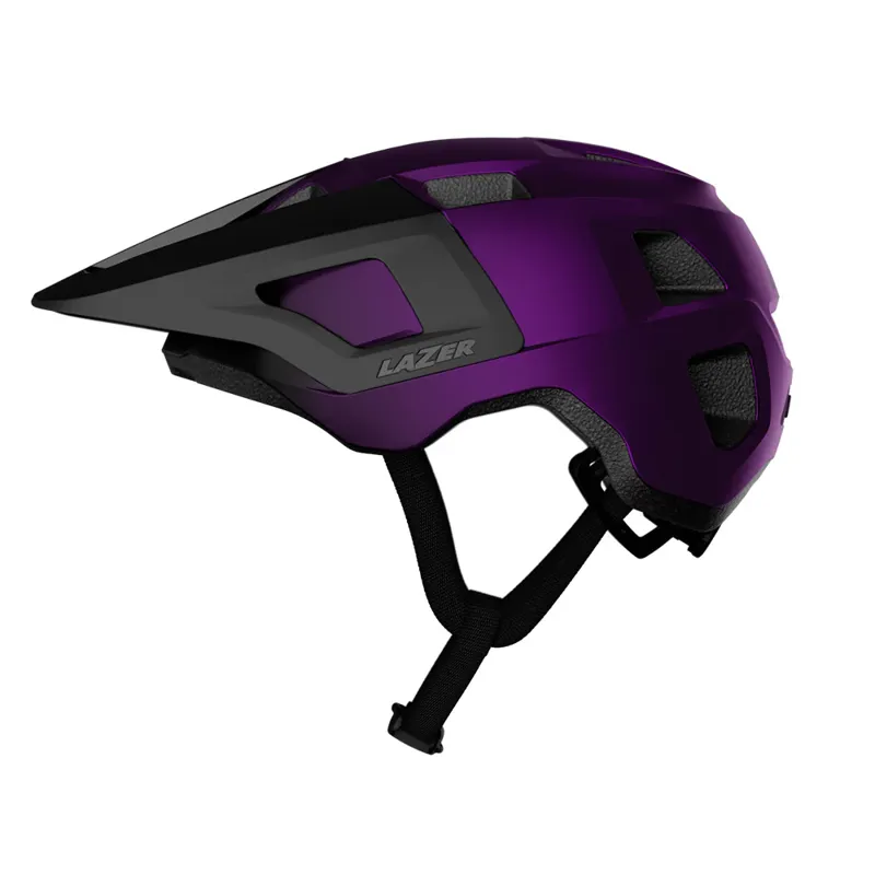 Lazer Kid's Finch Kineticore Helmet in Matte Metallic Purple Black-2