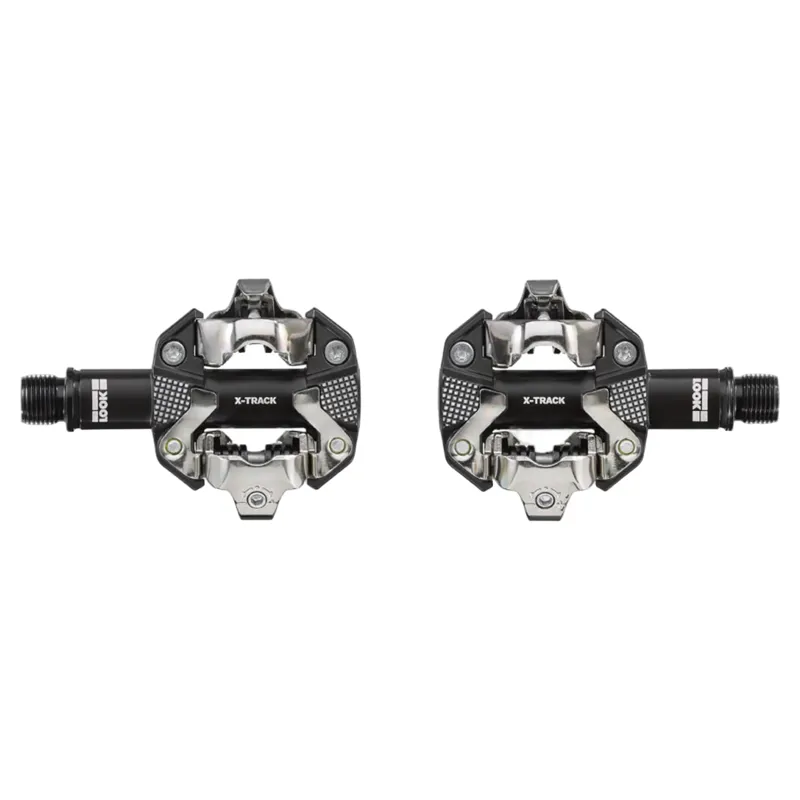 Look X-TRACK Dual Sided Clipless Chromoly 9/16 Pedals in Gray-1