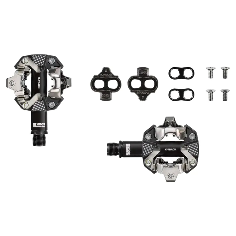 Look X-TRACK Dual Sided Clipless Chromoly 9/16 Pedals in Gray-2
