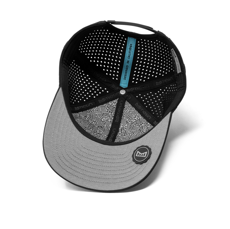 Melin Hats Compass Hydro Performance Snapback Hat in Black-4
