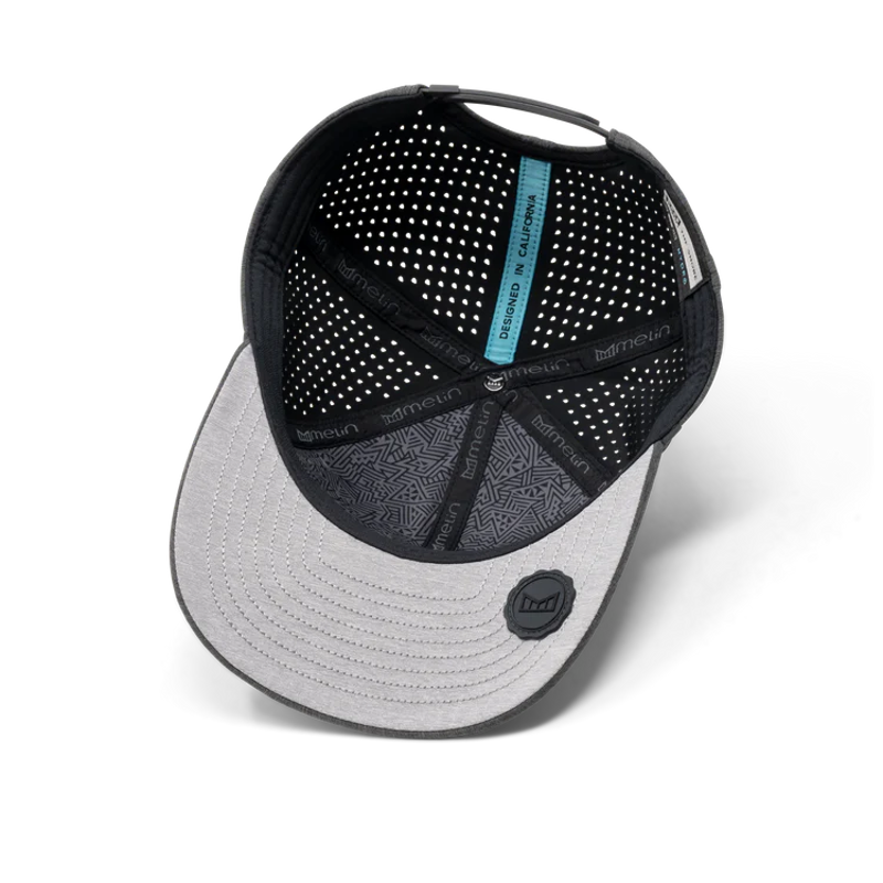 Melin Hats Compass Hydro Performance Snapback Hat in Charcoal Heather-4