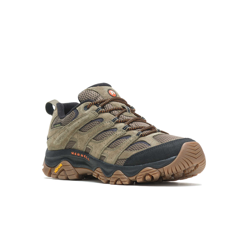 Merrell Moab 3 Waterproof Hiking Shoes in Olive/Gum Wide