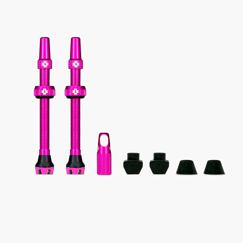 Muc-Off V2 Tubeless Valve Kit 44mm Pair in Pink