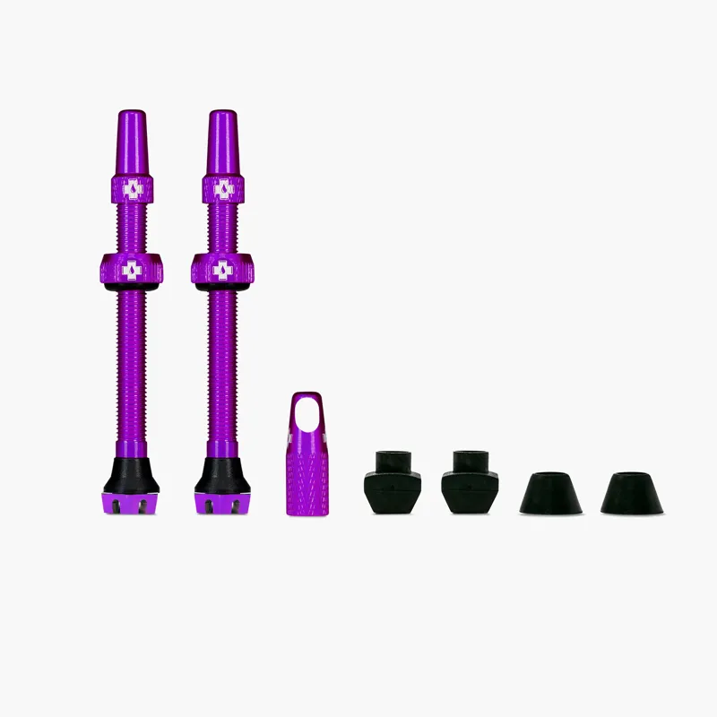 Muc-Off V2 Tubeless Valve Kit 44mm Pair in Purple