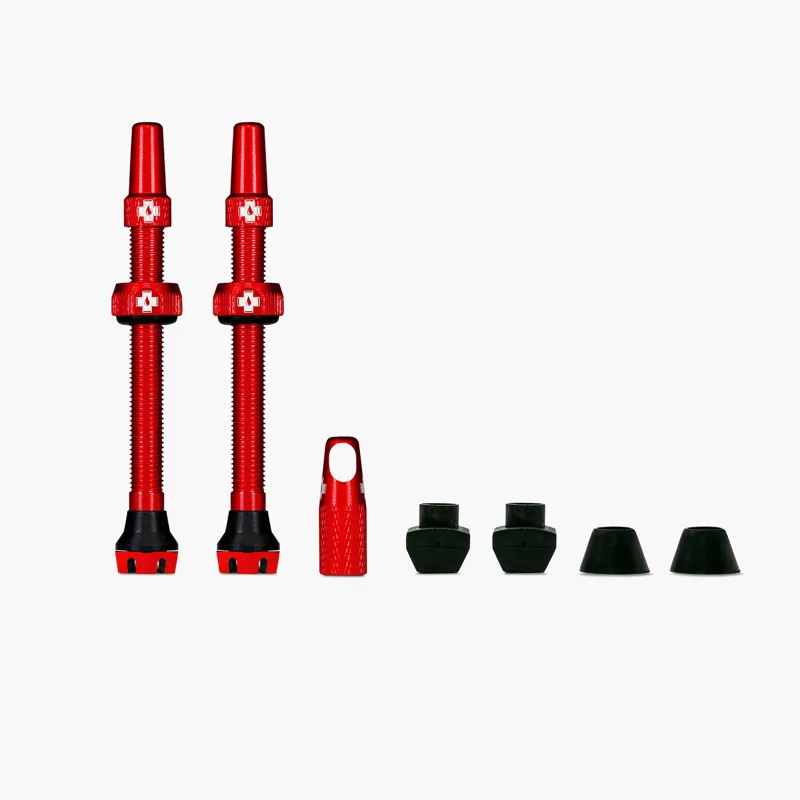 Muc-Off V2 Tubeless Valve Kit 44mm Pair in Red